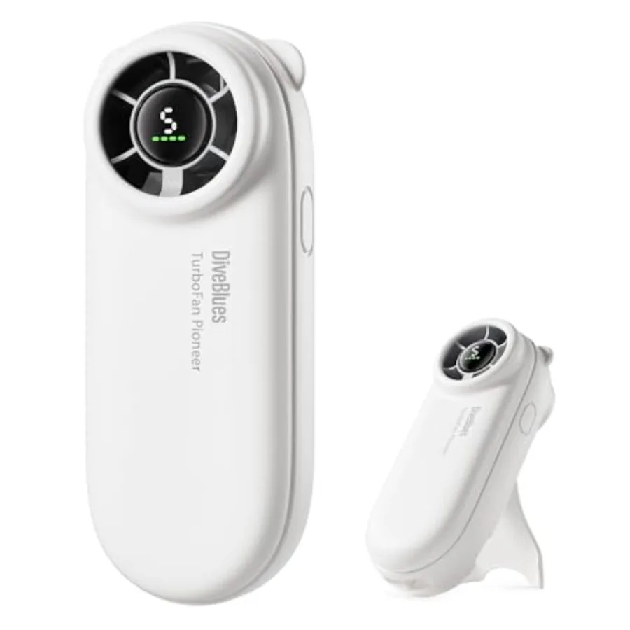 

TurboBear Portable Handheld Turbo Fan, 5 Gear Wind, Travel Essentials, Hand Held Fan Rechargeable, Personal Fans Cooling, Batte