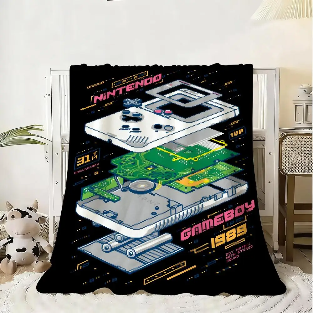 

Game Console Disassembly Diagram Throw Flannel Nap Blanket Soft Warm for Home Sofa Bed Office Travel Cozy Lightweight Blanket
