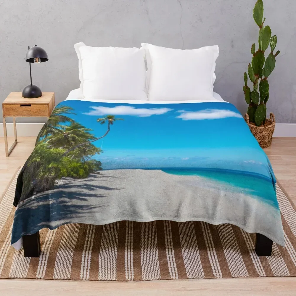 

Maldives dreamy beach Throw Blanket Weighted Polar Decoratives Nap Blankets