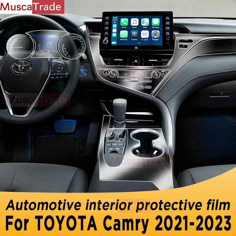 

For TOYOTA Camry 2021-2023 XSE Gearbox Panel Navigation Screen Automotive Interior TPU Protective Film Anti-Scratch Accessories