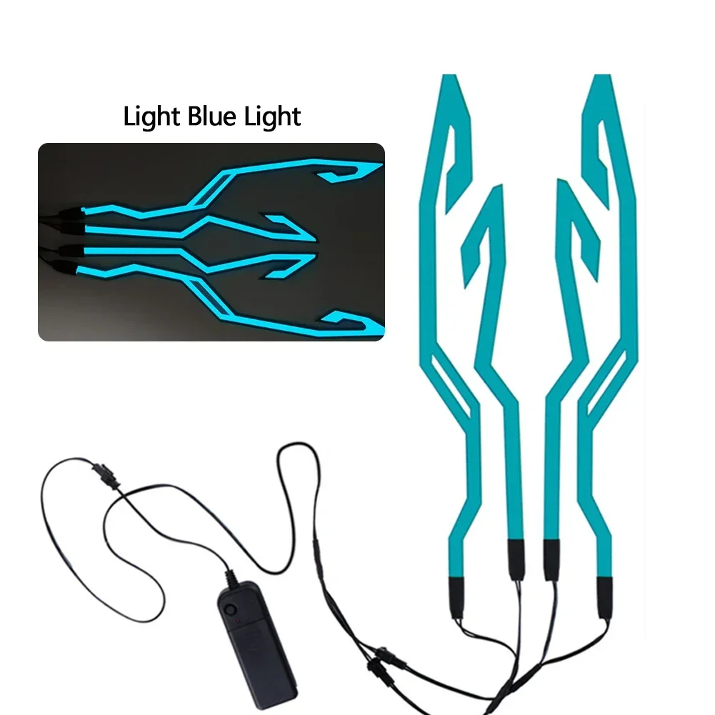 LED Cold Light 4-in-1 Motorcycle Bike Helmet Strip EL Sticker Waterproof Warning Lights Motorcycle Night Riding Accessories