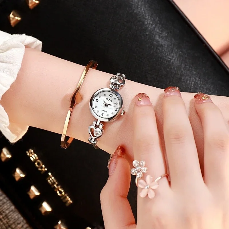 New Fashion Women Heart Bracelet Watch Rose Gold Quartz Watch Women Dress Wristwatch Casual Bracelet Watches Gift Reloj Mujer