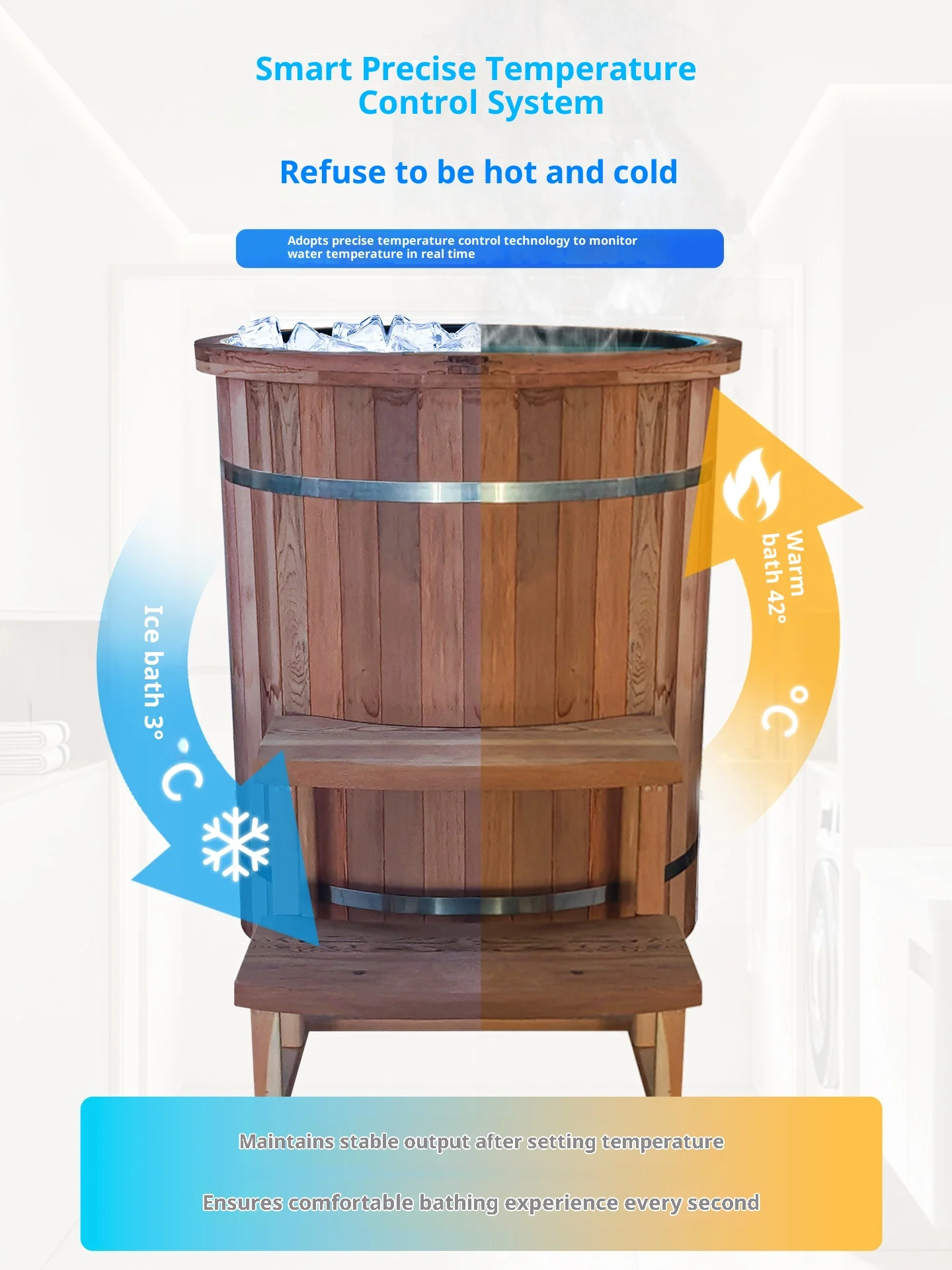 Canadian Red Cedar Skirt SR-BT1006 Cold-Loading Dump Tank with 1HP Cooling and Heating System, 1.5L Capacity