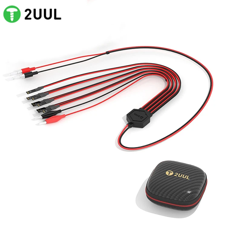 2UUL Ultra Soft Power Line per iPhone 14 13 Pro MAX 13 Mini 12 11 11Pro 7 8 8P X XS Max DC Power Supply Control Test Cable Tools