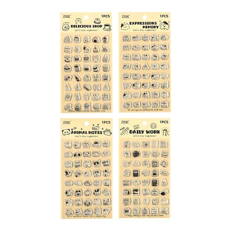 40 Uds sellos de silicona para planificadores de álbumes de recortes de diario juego de sellos transparentes para niños pegatinas decorativas artesanales