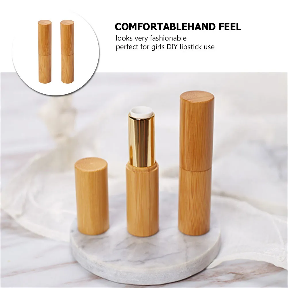 2Pcs Reusable Lipstick Container DIY Lip Gloss Bottle Compact Stylish Design for Women Girls Travel Purse Friendly Empty Lip