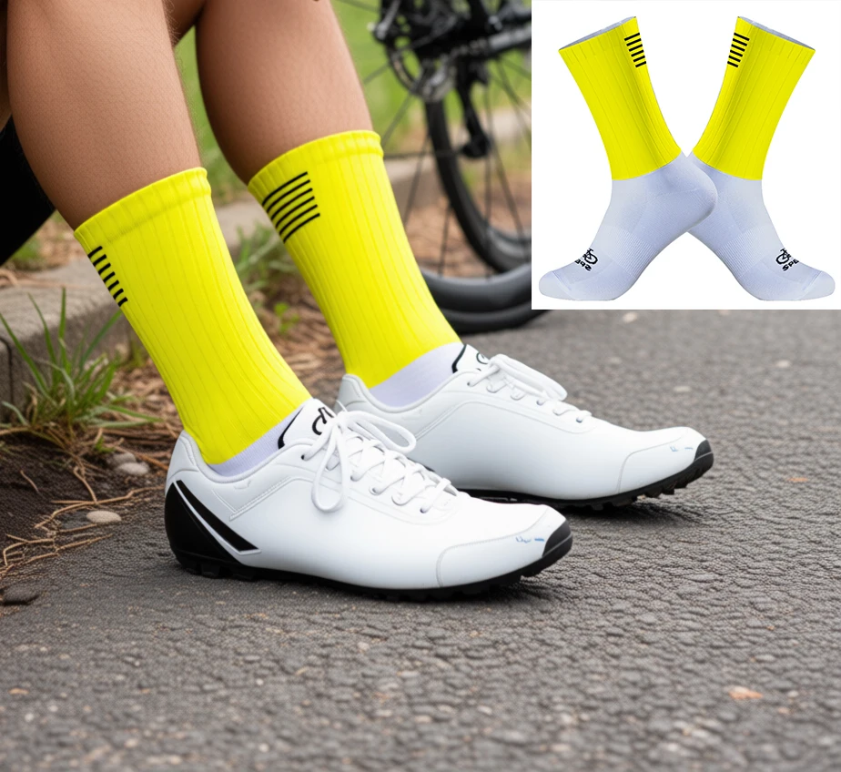 

Дышащие, влагоотводящие, мягкие профессиональные велосипедные носки обеспечивают комфорт в течение всего дня.