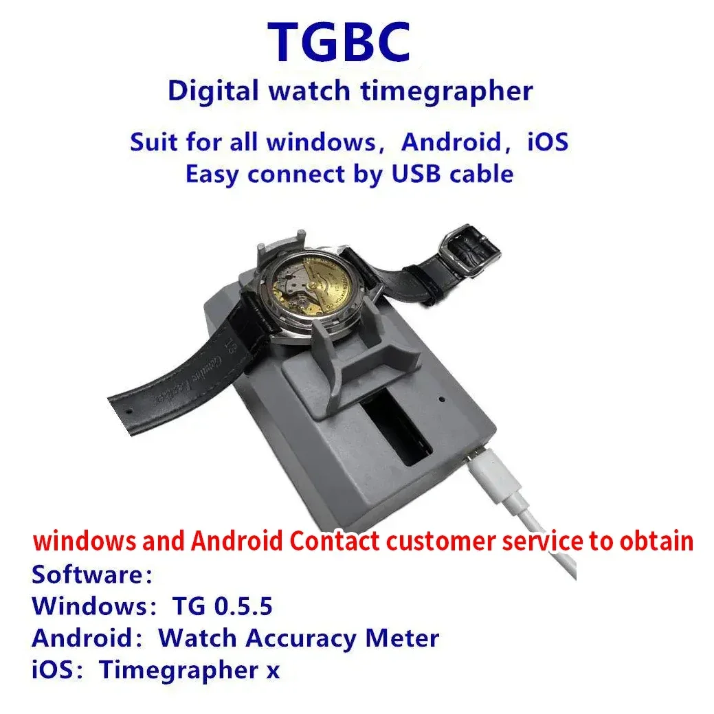 นาฬิกา Timegrapher เครื่องทดสอบนาฬิกากลไกการสอบเทียบการตรวจจับช่างซ่อมนาฬิกาซ่อมเครื่องมือใช้กับ PC โทรศัพท์มือถือ