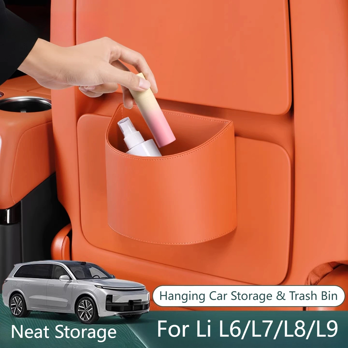

For Lixiang I6 I8 L6 L7 L8 L9 Mega Car Trash Can Multi Function Storage Organizer Interior Accessories