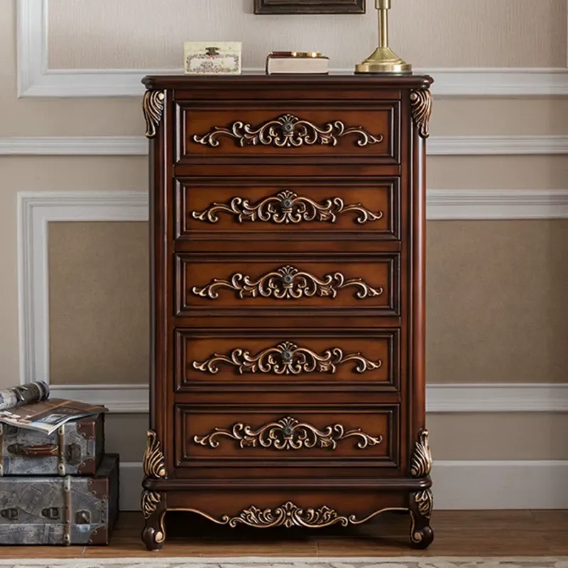 Solid Wood Chest of Drawers American Country Style Large Storage Cabinet Bedroom Furniture Organizer Dresser for Home Decor