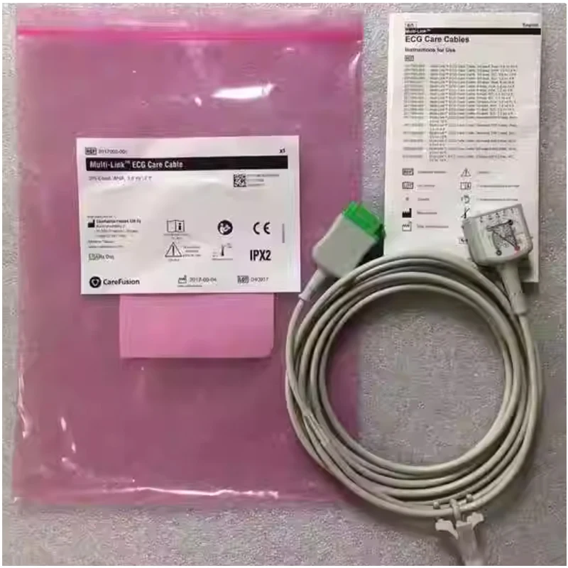 GE Vyaire 3.6M 3/5-Lead AHA Medical 2017003-001 Multi-Link Original ECG Trunk Care Cable