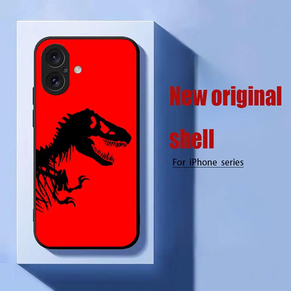 Cool J-Jurassic Park Movie Phone Case For iPhone 16 15 14 13 12 11 X XR XS 8 Plus Mini Pro Max Soft black Shockproof Cover