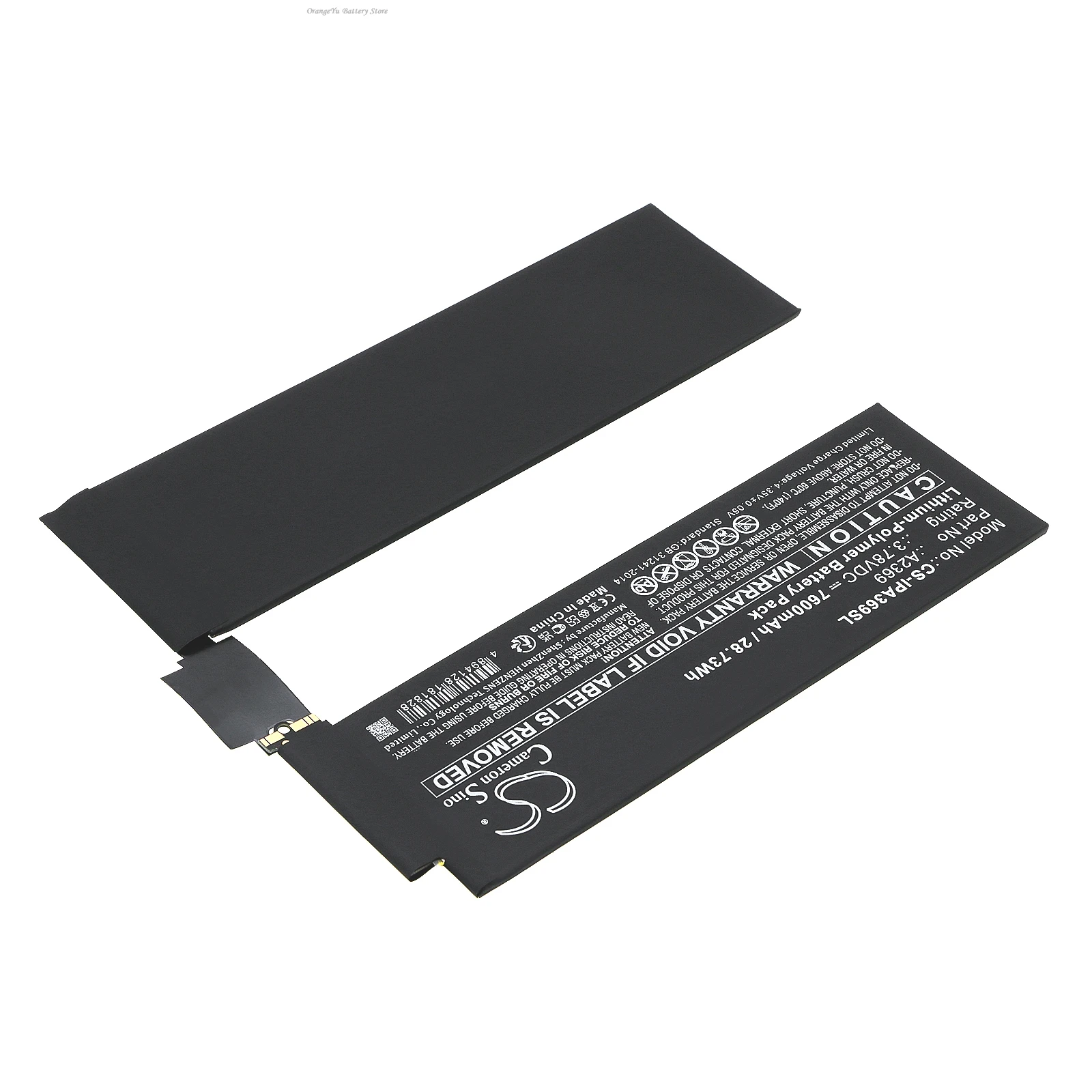 Replacement 3.78V 7600mAh Battery for Apple iPad Pro 11 3rd Gen 2021 4th Gen 2761 2762 A2301 A2369 A2377 A2435 A2459 A2460 A2759