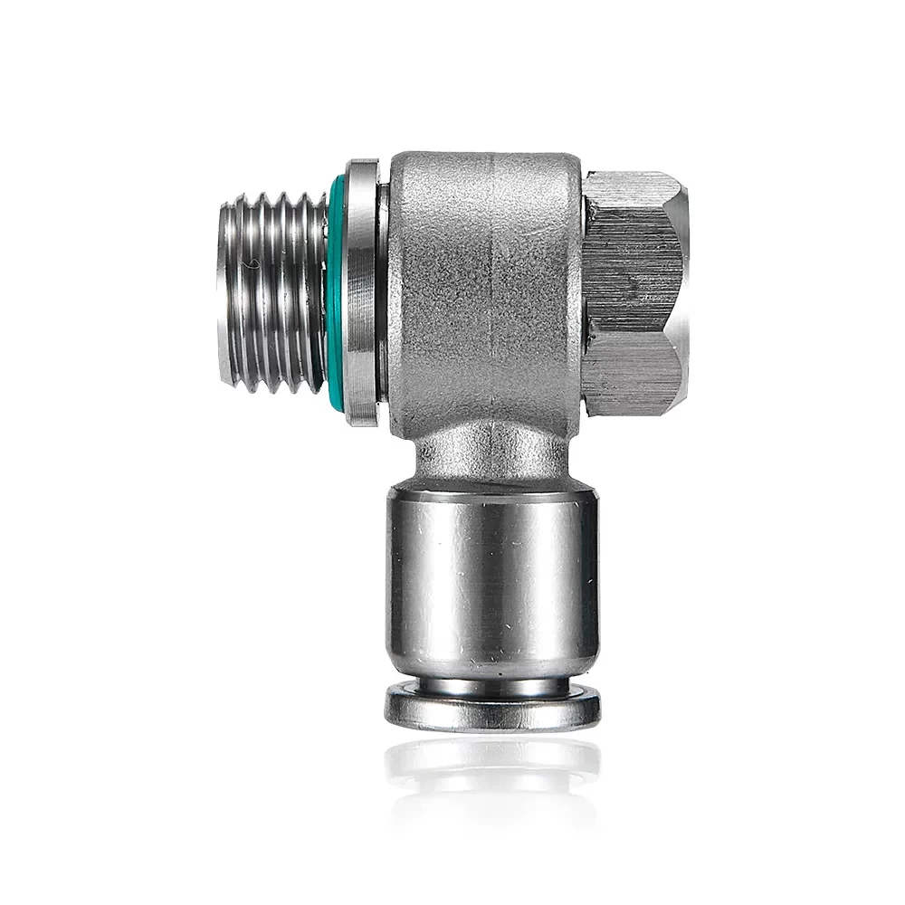 304 Stainless Steel Pneumatic Quick Connector PH-G Tracheal Hose G Thread G1/8 G1/4 G3/8 External Hexagonal Rotating Hinge Joint