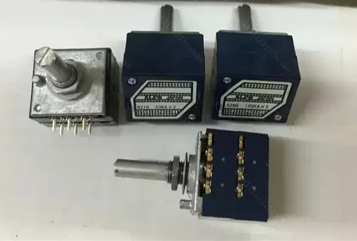 RK27 Duplex Volume Potentiometer 25mm Round Shaft 6 Pin A5K To 500K Audio Adjust Parts