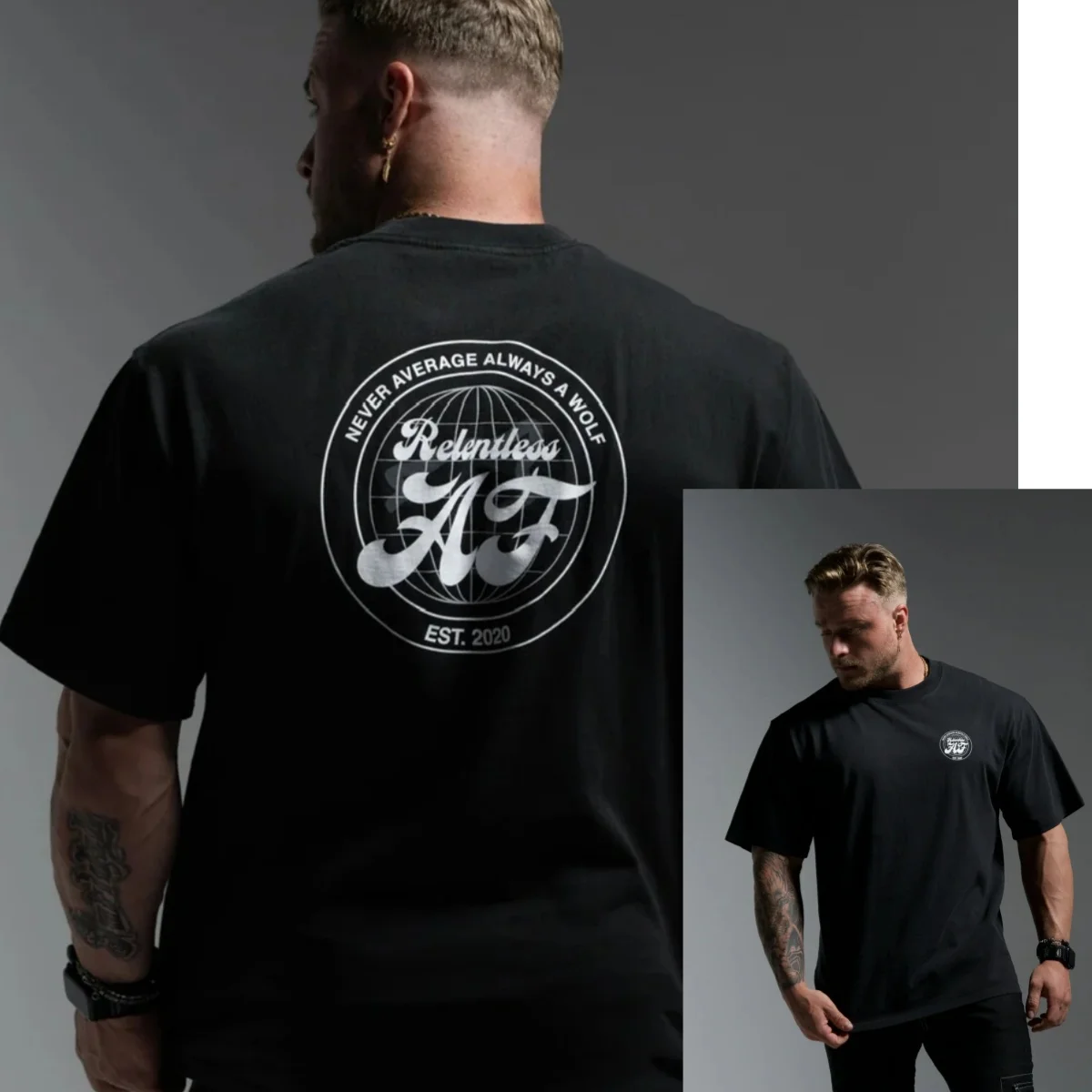 Core CHASE OUTCOMES Wolf Fitness Training Gym Leisure T-Shirt Men's and Women's Luxury Brand Top