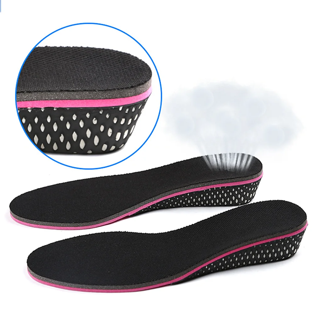 One Pair of 5cm Height Increase Insole Heel Inserts Invisible Shoe Lifts Shoe Elevator Inserts for Men Women