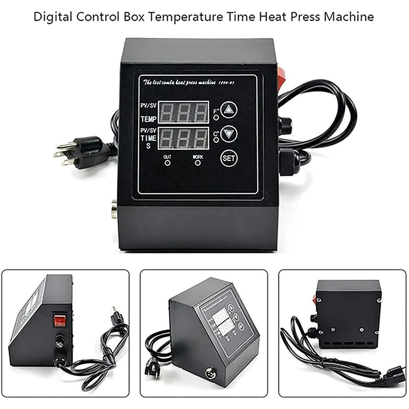 Hot Press Combination Led Control Box Machine Thermostat Temperature Regulator Heat Press Machine 220V US Plug