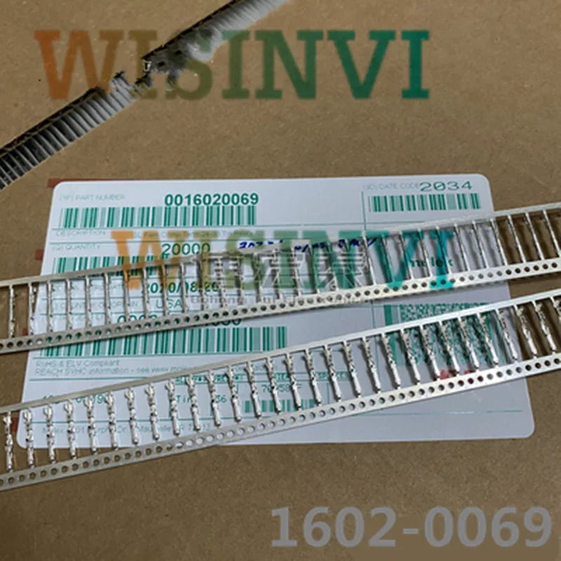 100pcs/lot 1602-0069 16020069 16-02-0069 0016020069 Connector terminal pin Wire gauge 24-30 AWG