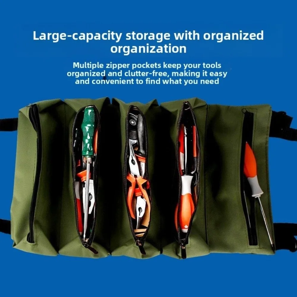 حقيبة أدوات متينة قابلة للطي من قماش أكسفورد حقيبة تخزين قابلة للفصل متعددة الاستخدام مجموعة أدوات كهربائي شديدة التحمل لمهندسي العمال
