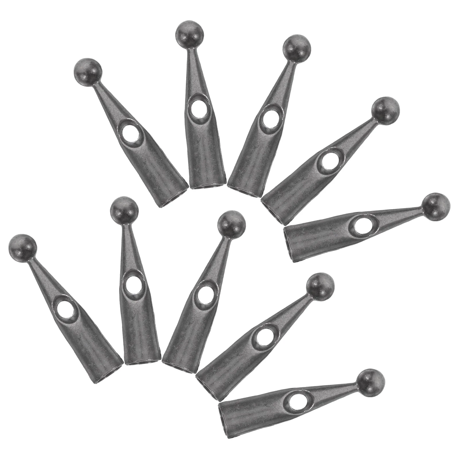 

10pcs Umbrella Tail Beads Replacement Sun Parasol Tip Components Metal Bone Covers Black Foldable Repair Parts Durability