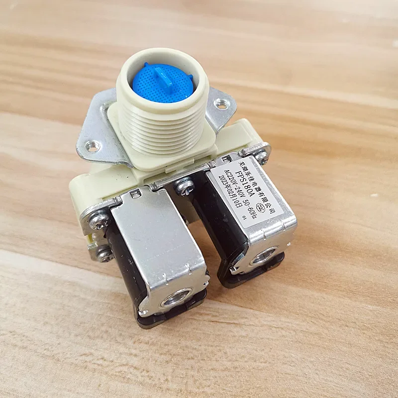 For Midea / Haier / LG drum washing machine water inlet valve parts FPS180 double head solenoid valve water inlet switch