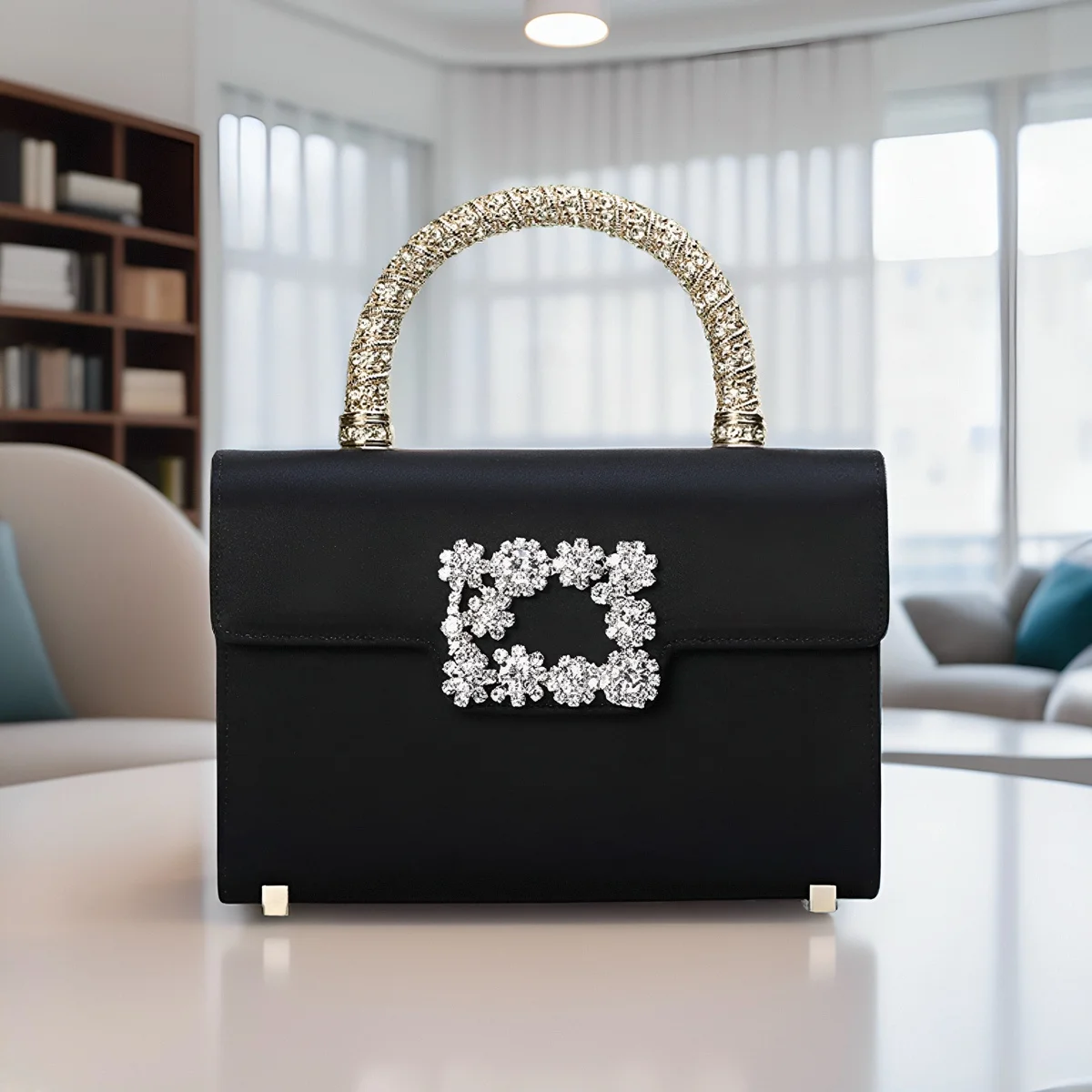 

Ele Diamond Embedded Handbag Faionable Evening Chain oulder Bag Crossbody Versatile Dinner Bag Autumn Winter New Arrival