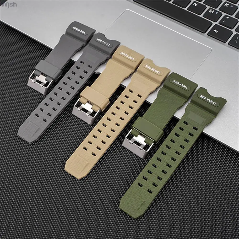 男性用のカカシオ樹脂ブレスレット,防水,交換用,ツール付きの黒の時計アクセサリー,スポーツ,GWG-1000GB