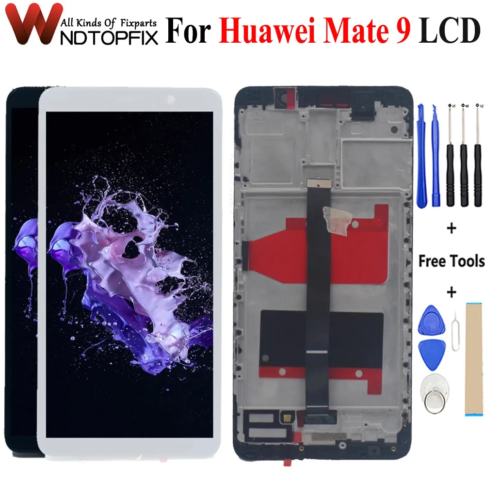 For Huawei Mate 9 LCD Display Touch Screen Digitizer Assembly With Frame Replacement Parts For MHA-L09 MHA-L29 Mate9 LCD Screen