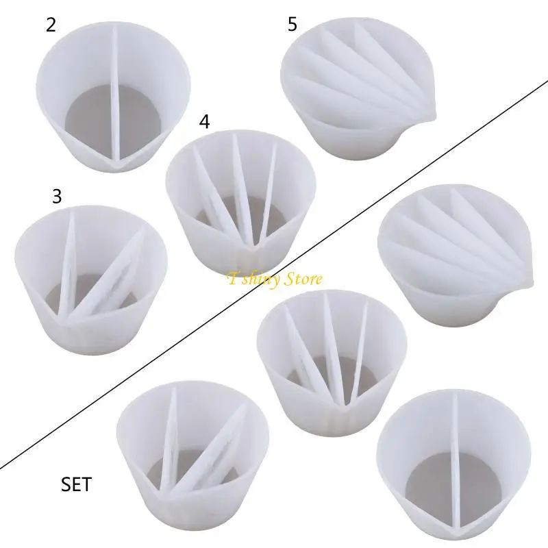 N58F Resin Measuring Distribution Cup Clear Reusable Mixing Cups DIY Jewelry Tools