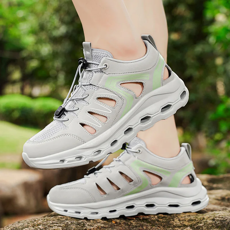 

Summer Wide Toe Casual Shoes Fashionable Elastic Band Hiking Shoes Outdoor Anti Slip Water Shoes Suitable For Both Men And Women