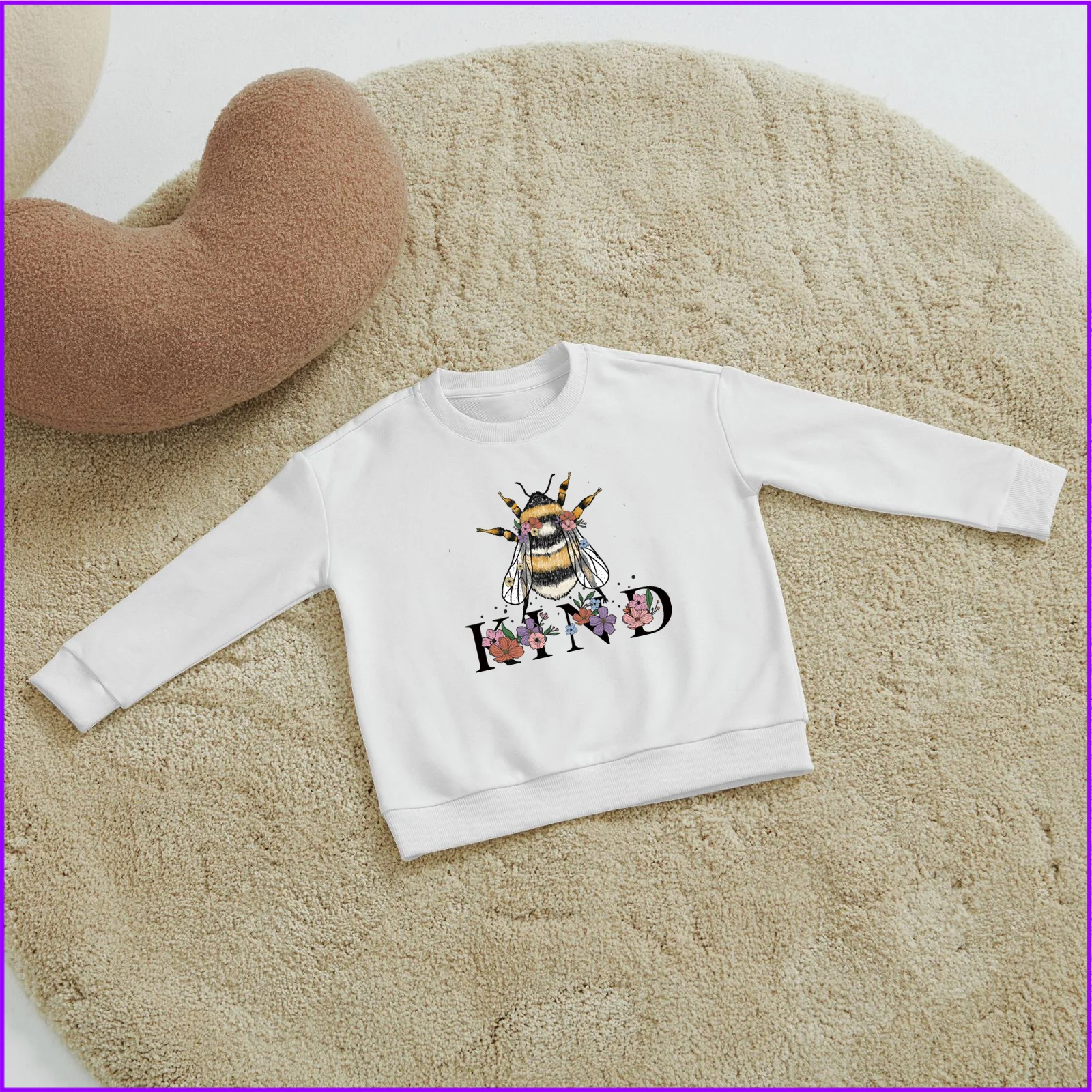 Be Kind Bee Sja612 Kids Boys Girls Hoodies Sweatshirts 2024 Toddler Tees Designer Luxury Pink Chile Cosplay Letter Fashion Manga