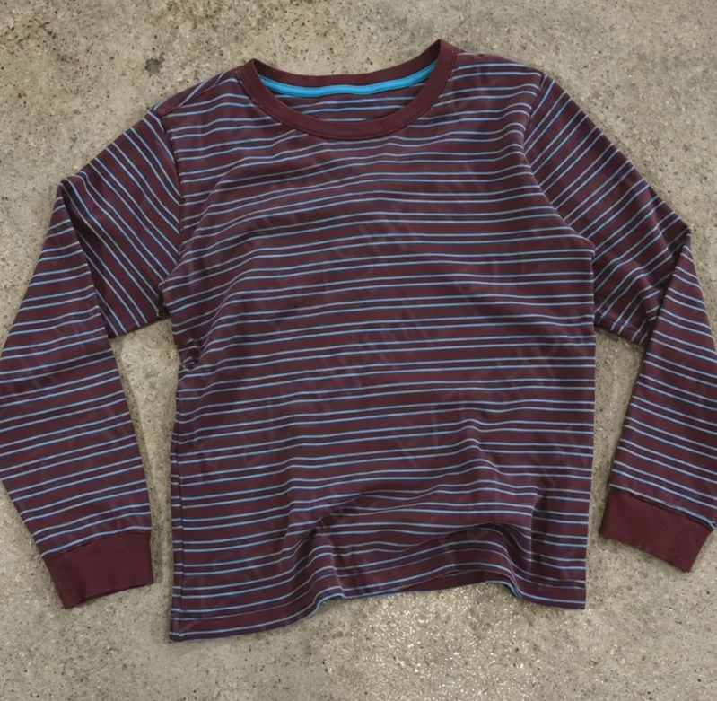 Unisex Vintage Striped Long Sleeve Tee, Crew Neck Casual Basic Top Daily Simple Pullover T-Shirt Harajuku T Shirts for Men