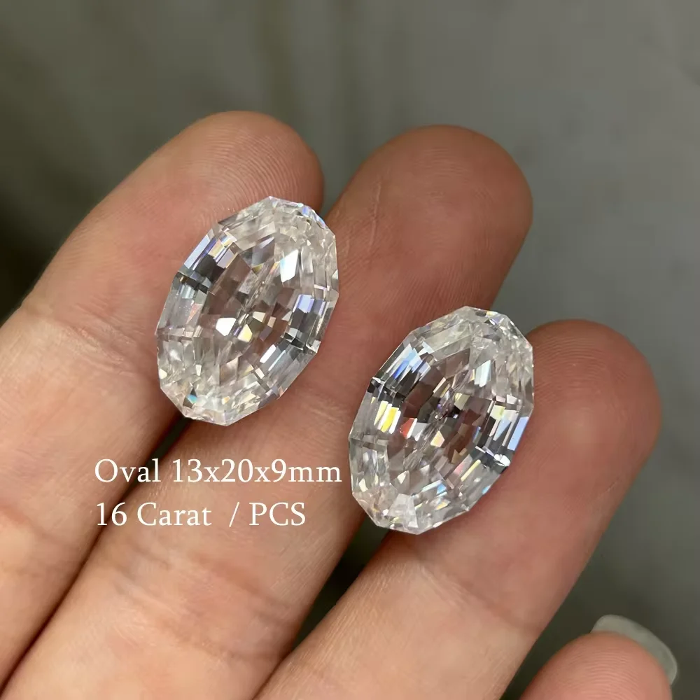 Special Cut Oval Moissanite 13x20x9mm 16cts VVS1 D GRA Certificate White Moissanite Diamond