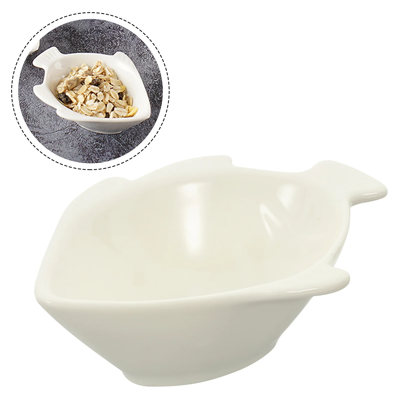 

6Pcs Fish Shape Dipping Bowls Compact Ceramic Sauce Dishes for Home Restaurant Soy Sauce Dish Olive Oil Snack Serving