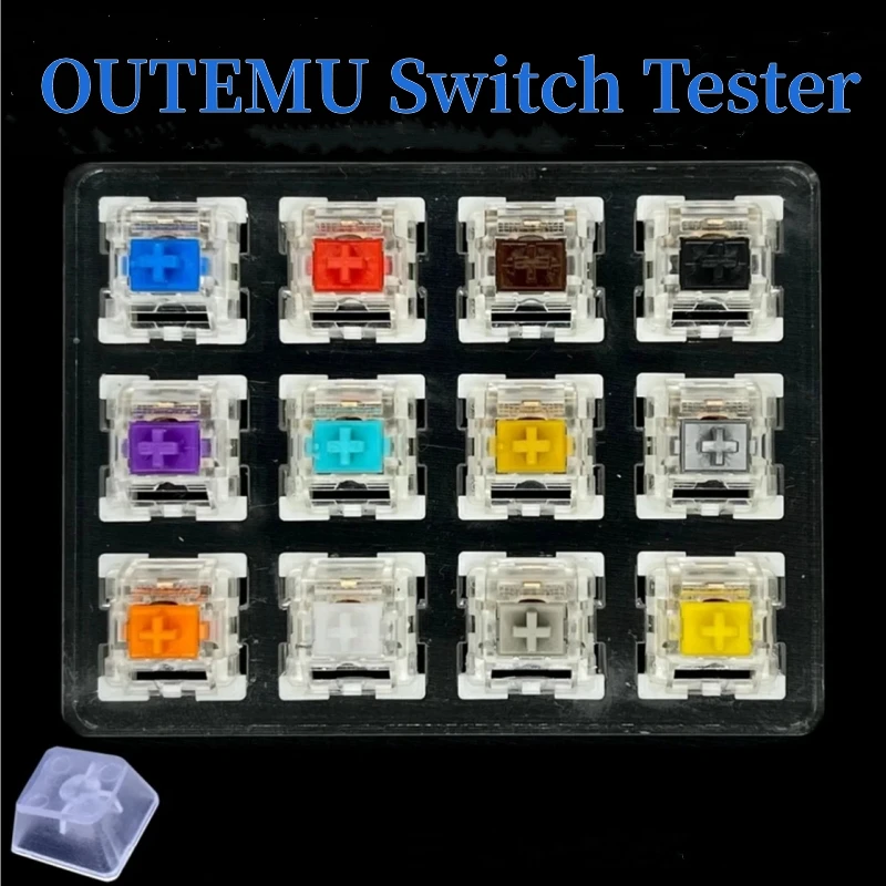 Outemu Switch Tester for Mechanical Keyboard Gaming Switch 9 12 Key Blue Linear Clicky Slient Silver White Axis Customize Gaming