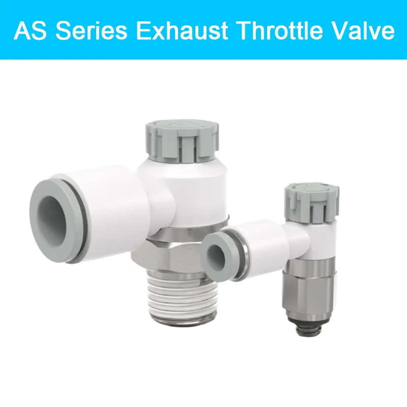 

10pcs/ pcak AS Series SMC Type Speed Controller with One-touch Fitting AS1201F/2201/3201/4201SA Meter-out Throttle valve