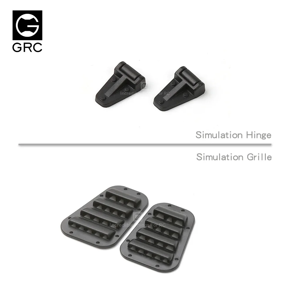 GRC 1/10 Engine Hood Simulation Hinge / Air Intake Grille for TRX4 Defender D90 Body Cover Decoration Parts #GAX0038H GAX0038A