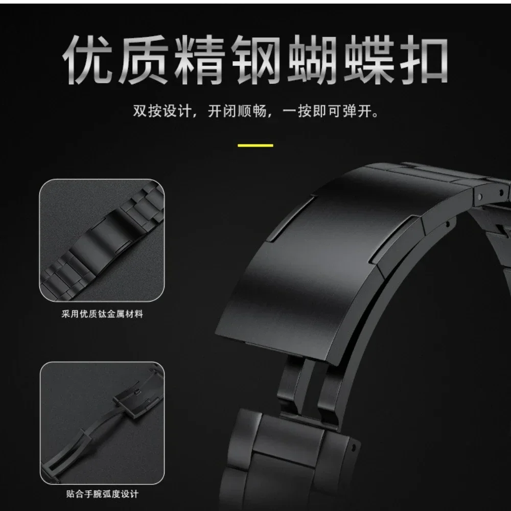 22mm 20mm 티타늄 스트랩 가민 포러너 570 970 965 265 55 165 265 뮤직 퀵 릴리즈 팔찌 가민 액티브 6 5 베뉴 3