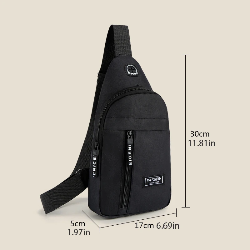1 حقيبة صدر للرجال حقيبة كروس مع أحزمة كتف قابلة للتعديل وسحاب للإغلاق وجيوب متعددة - حقيبة كاجوال ذات غلاف ناعم su #6