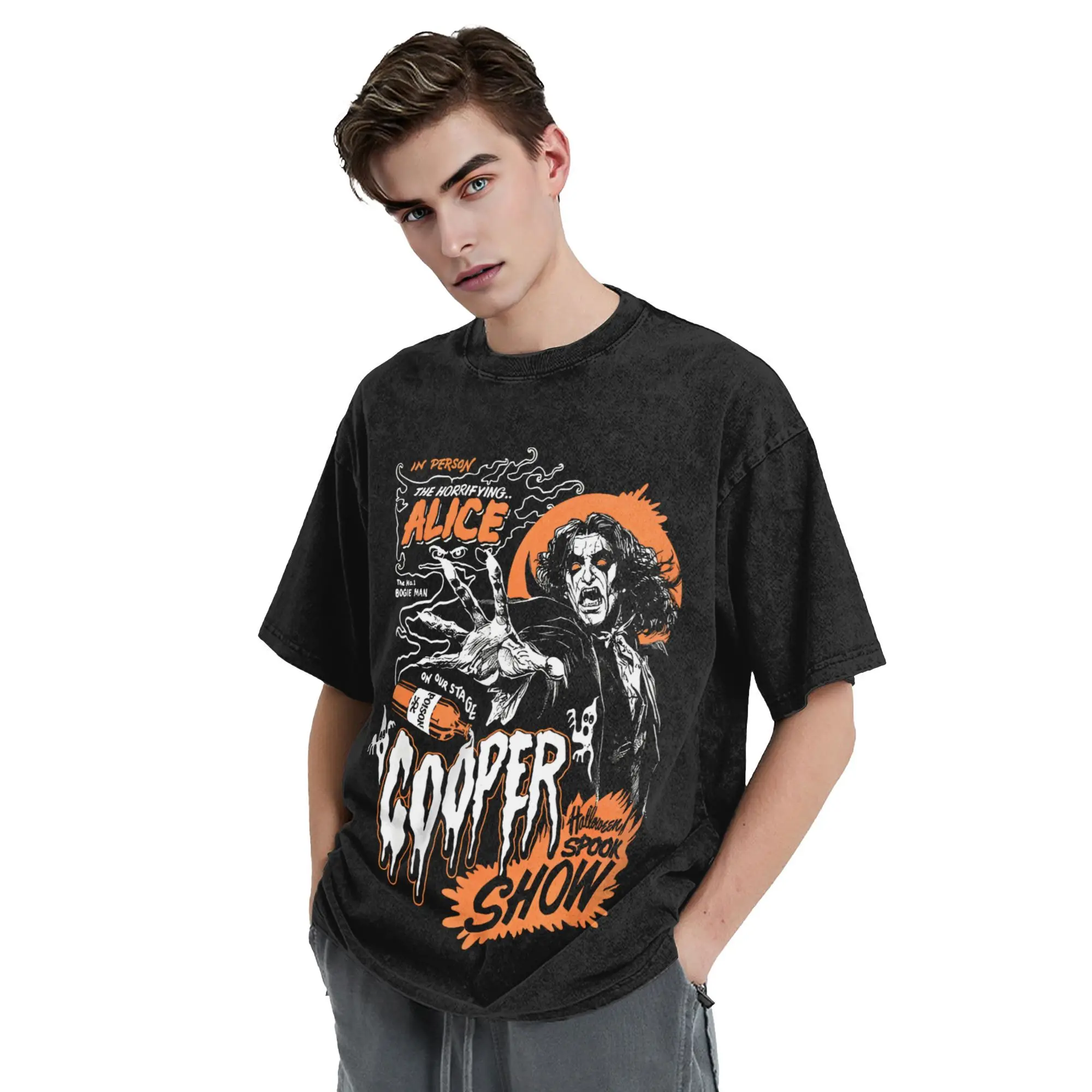 Alice Coopers T Shirt Singer  Novelty T Shirts Short Sleeve Vintage Tshirt Beach Casual O-Neck Oversize Tees - view 2