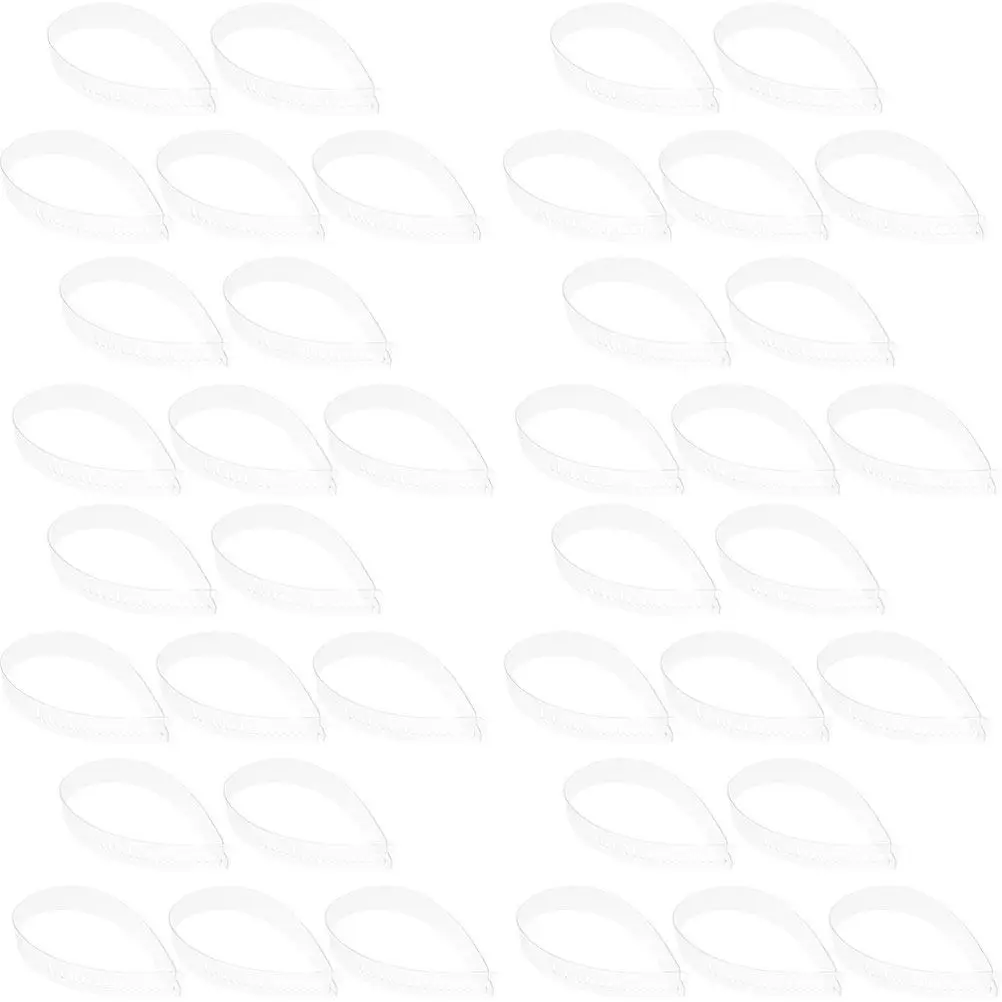 80Pcs Plastic Shirt Collar Strips Transparent Adjustable Collar Fixing Strips for Dress Shirts Formal Wear Shirt Fixing Supplies
