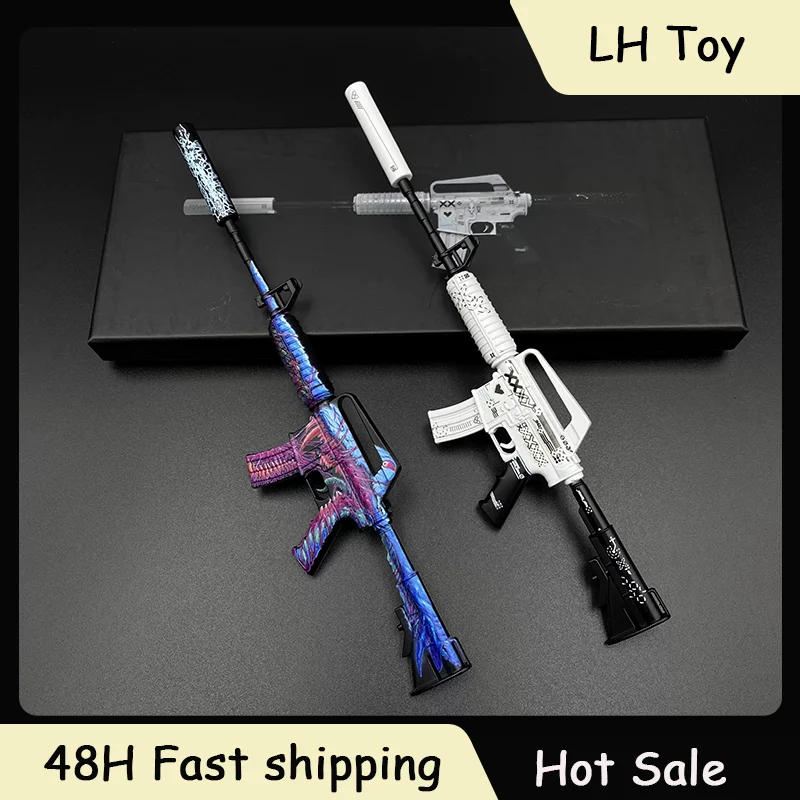 23cm GO'S Game Peripheral M4A1-S | Printstream Hyper Beast Ornament Metal Gun Model Accessory Gun Skin Collections Cannot Launch