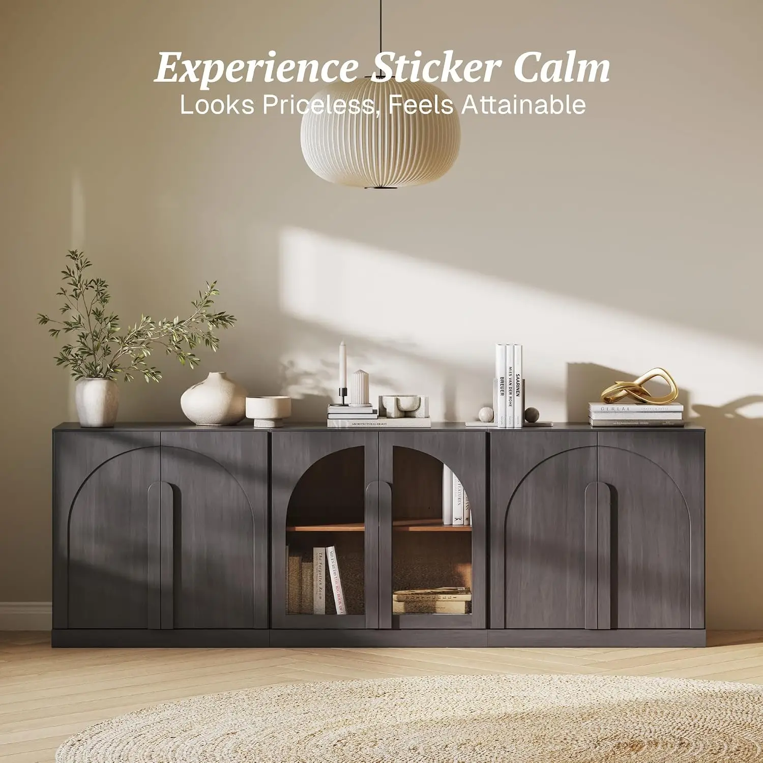 Bijou 3-Piece Modular Sideboard Buffet Cabinet - Ebony