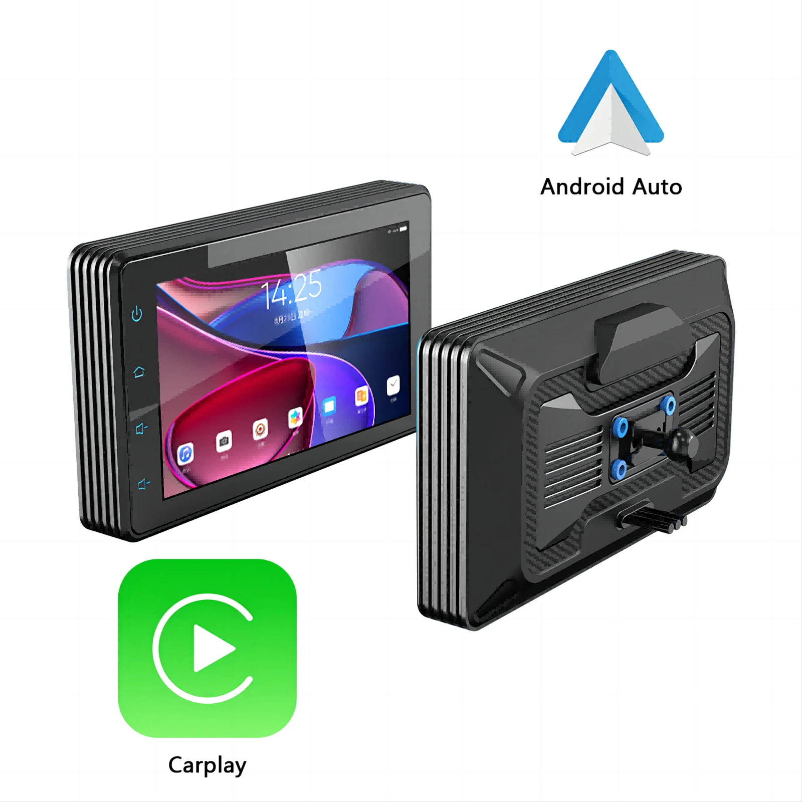 

5 Inch Portable Motorcycle CarPlay Android Auto 600Nit External Motorcycle Screen with Dual Lens Outdoor IP67 Waterproof