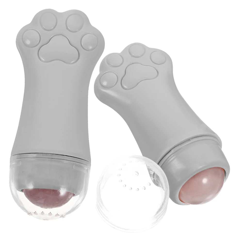 2 stks Kat Poot Gezichtsmassage Rollen Draagbare Gezichtsroller Voor Vrouwen Huidverzorging Tool Duurzaam Gezichtsgereedschap Massage Wallen Roller