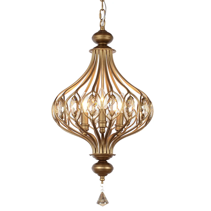 

Restaurant entrance aisle chandelier New Chinese creative wrought iron lantern lamp French cloakroom light luxury crystal lamp