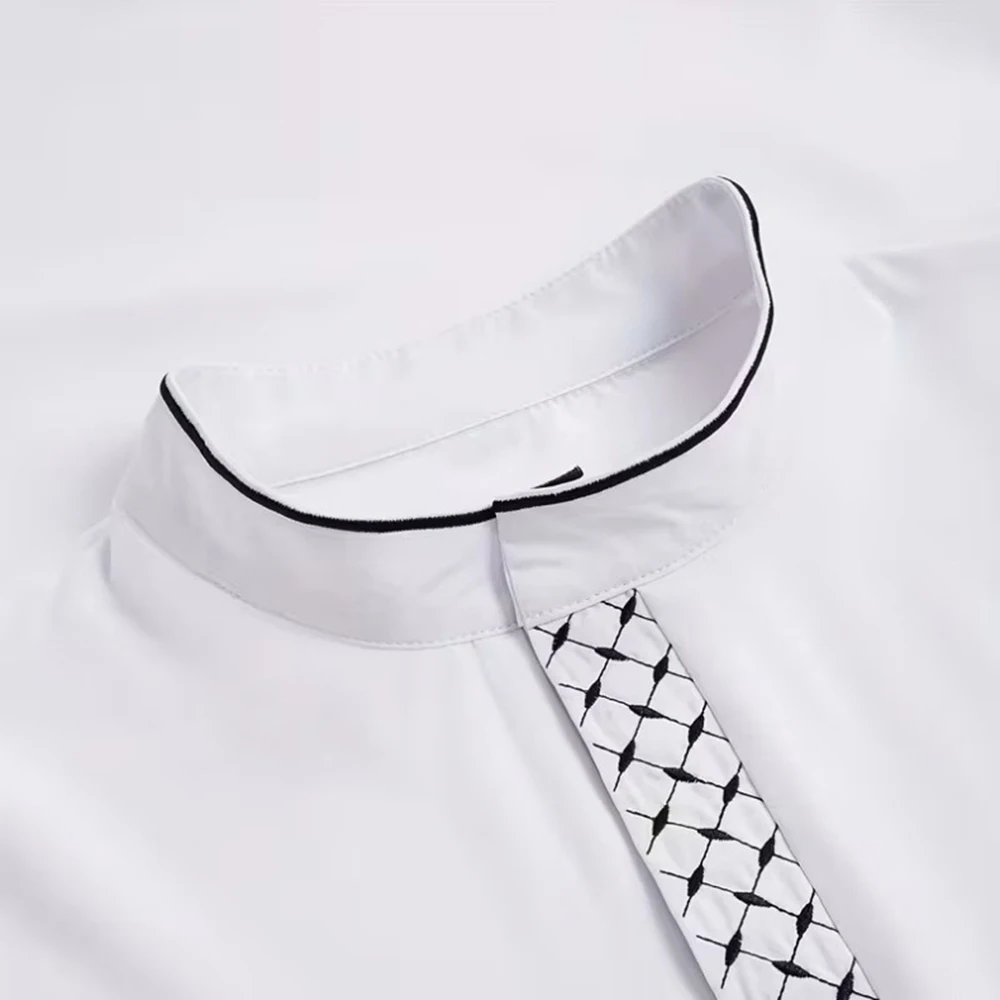 Túnica Masculina Muçulmana Bordada com Capuz, Novo Estilo da Jubas, Oriente Médio, Estilo Étnico Solto de Manga Comprida, Disponível Agora