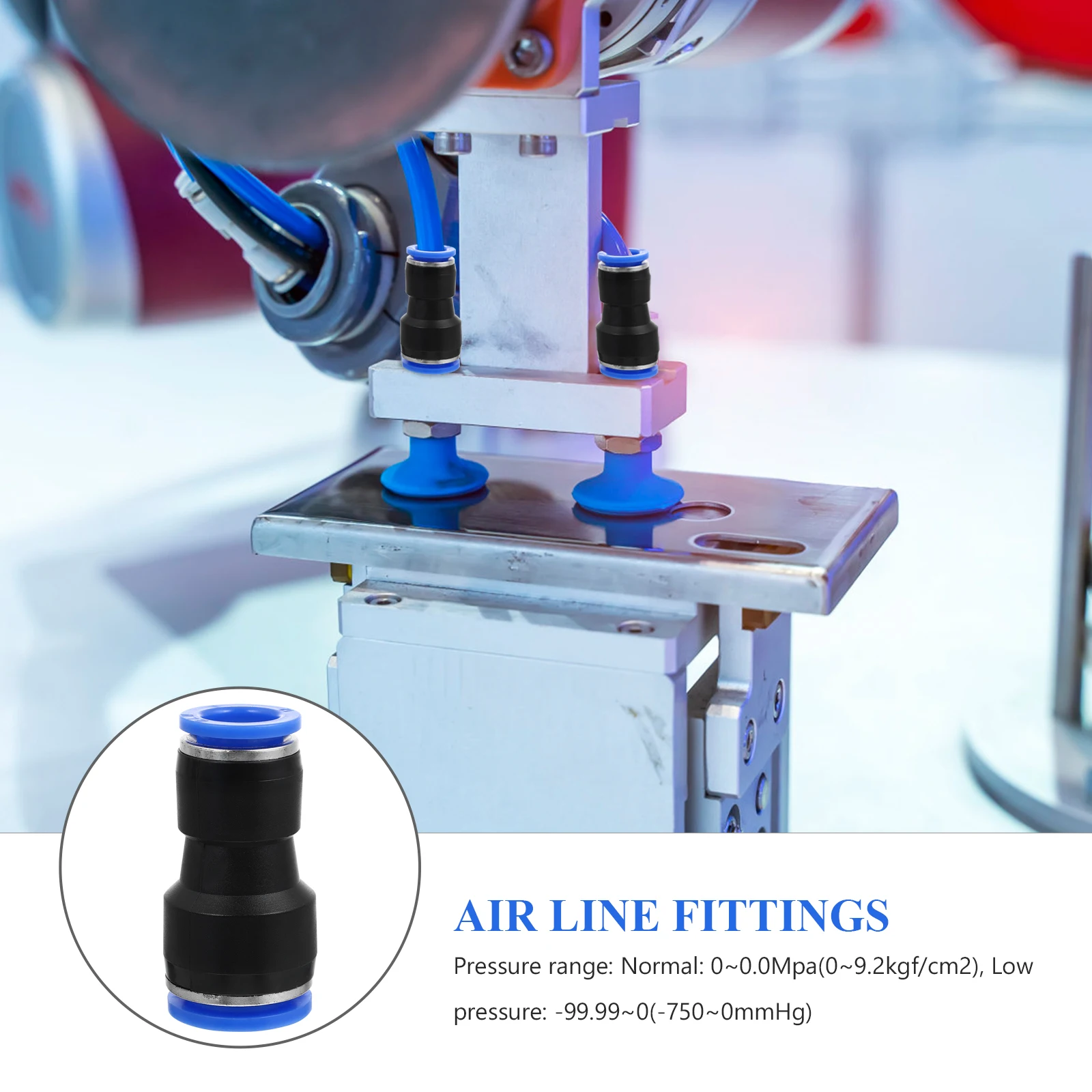 

10Pcs Fittings 12mm to 16mm Quick Connect Air Hose Fittings Push-to-Connect Pneumatic Connectors Durable ABS