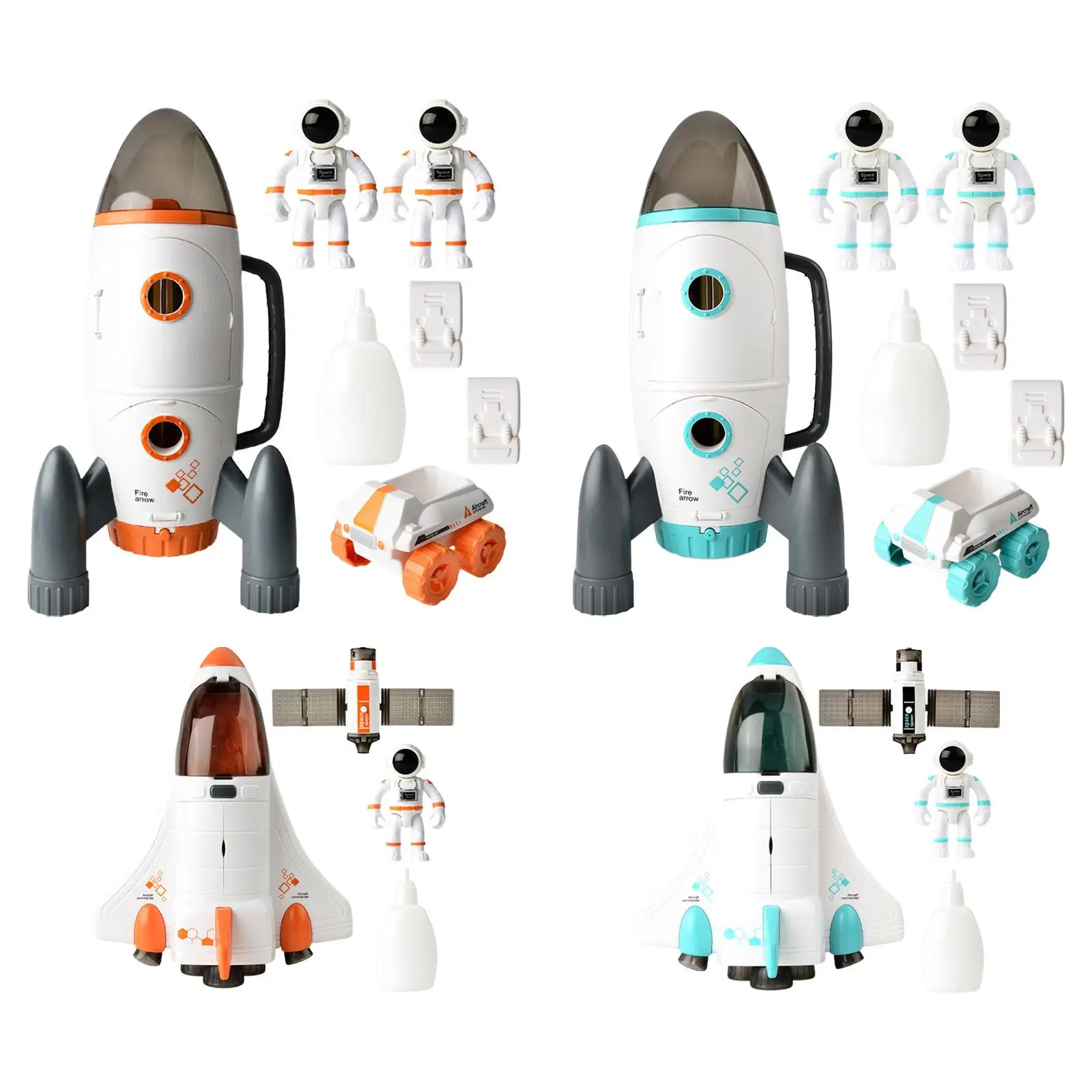 Space Toy Space Shuttle Mission Rocket Toy with Astronaut Figures Mechanical Arm